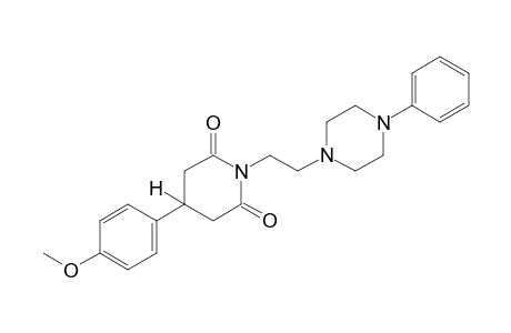 3-(p-methoxyphenyl)-N-[2-(4-phenyl-1-piperazinyl)ethyl]glutarimide