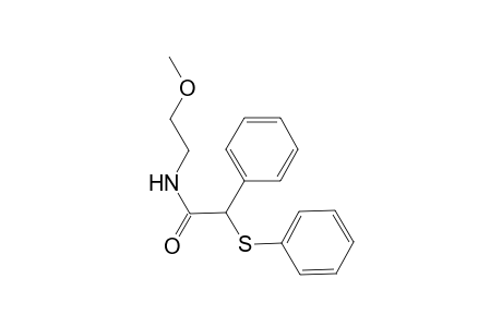 N-(2-methoxyethyl)-2-phenyl-2-(phenylsulfanyl)acetamide