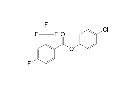 4-Fluoro-2-trifluoromethylbenzoic acid, 4-chlorophenyl ester