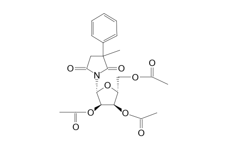 3-Methyl-3-phenyl-1-(2,3,5-tri-o-acetyl-.beta.-D-ribofuranosyl)-2,5-pyrrolidinedione