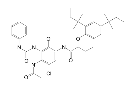 4'-Acetamido-5'-chloro-2-(2,4-di-tert-pentylphenoxy)-2'-hydroxy-3'-(3-phenylureido)butyranilide