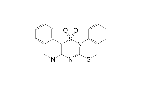 5-Dimethylamino-2,6-diphenyl-3-methylthio-5,6-dihydro-2H-1,2,4-thiadiazine-1,1-dioxide