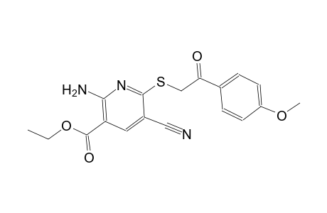 ethyl 2-amino-5-cyano-6-{[2-(4-methoxyphenyl)-2-oxoethyl]sulfanyl}nicotinate