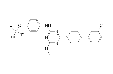 2-N-[4-[chloro(difluoro)methoxy]phenyl]-6-[4-(3-chlorophenyl)piperazin-1-yl]-4-N,4-N-dimethyl-1,3,5-triazine-2,4-diamine