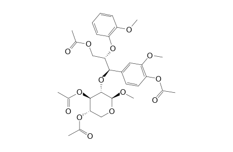 2R,3S;(2R,3S)-1-(4-ACETOXY-3-METHOXYPHENYL)-1-O-(1-O-METHYL,2-DEOXY-3,4-DI-O-ACETYL-BETA-D-XYLOPYRANOS-2-YL)-2-METHOXYPHENOXY)-3-O-METHY