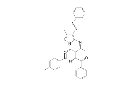 2,7-Dimethyl-8-phenylazo-3-[(N-(4-methylphenyl)-2-oxo-2-phenyl-ethanehydrazonoyl]-pyrazolo[1,5-a]pyrimidin-4(3H)-one