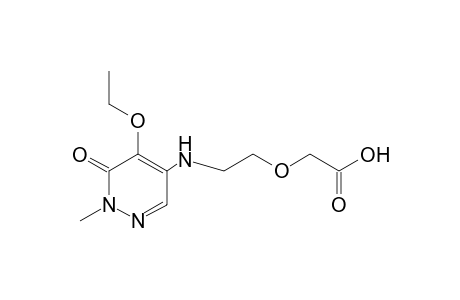 {2-[(1,6-dihydro-5-ethoxy-1-methyl-6-oxo-4-pyridazinyl)amino]ethoxy}acetic acid