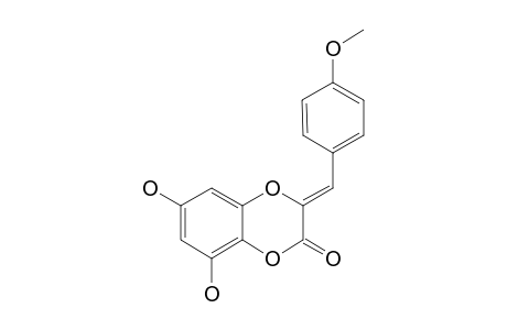 (2Z)-2-[(4-methoxyphenyl)methylidene]-5,7-bis(oxidanyl)-1,4-benzodioxin-3-one