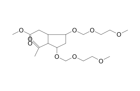 Cyclopentane, 1-acetyl-2-(methoxycarbonylmethyl)-3,5-bis(2-methoxyethoxymethoxy)-