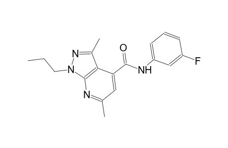N-(3-fluorophenyl)-3,6-dimethyl-1-propyl-1H-pyrazolo[3,4-b]pyridine-4-carboxamide