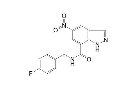 1H-Indazole-7-carboxamide, N-[(4-fluorophenyl)methyl]-5-nitro-