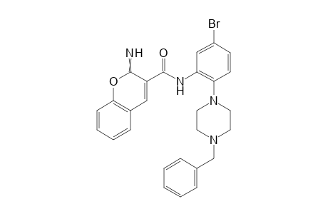 N-(2-(4-benzylpiperazin-1-yl)-5-bromophenyl)-2-imino-2H-chromene-3-carboxamide