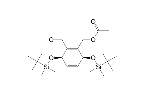 (+-)-(3R*,6S*)-2-(Acetoxymethyl)-3,6-bis[(tert-butyldimethylsilyl)oxy]cyclohexa-1,4-dienecarbaldehyde