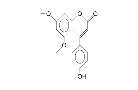 5,7-Dimethoxy-4-(4-hydroxy-phenyl)-coumarin