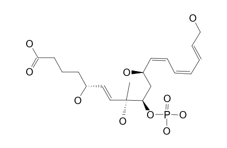 (5R,6E,8R,9R,11R,12Z,14Z,16E)-5,8,11,18-TETRAHYDROXY-8-METHYL-9-PHOSPHONOOXY-OCTADECA-6,12,14,16-TETRAENOIC-ACID