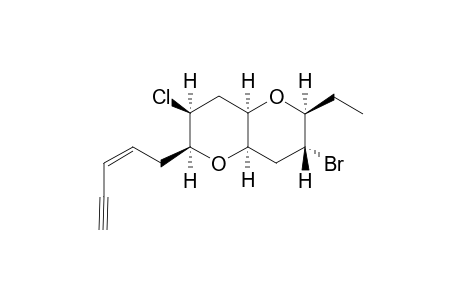 (2S,3R,4aR,6S,7S,8aR)-3-bromanyl-7-chloranyl-2-ethyl-6-[(Z)-pent-2-en-4-ynyl]-2,3,4,4a,6,7,8,8a-octahydropyrano[3,2-b]pyran