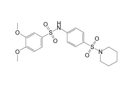 3,4-dimethoxy-N-[4-(1-piperidinylsulfonyl)phenyl]benzenesulfonamide