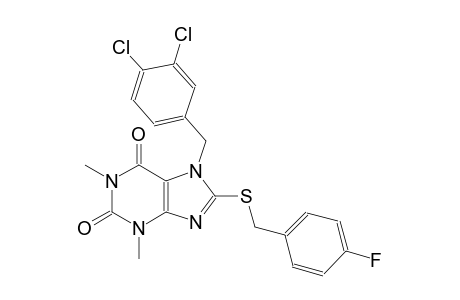 7-(3,4-Dichlorobenzyl)-8-[(4-fluorobenzyl)sulfanyl]-1,3-dimethyl-3,7-dihydro-1H-purine-2,6-dione