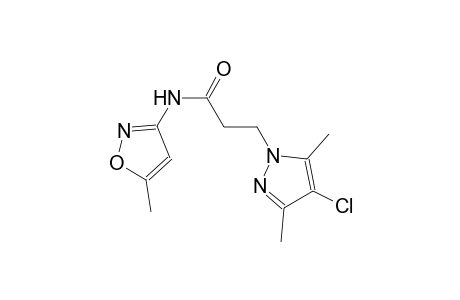 3-(4-chloro-3,5-dimethyl-1H-pyrazol-1-yl)-N-(5-methyl-3-isoxazolyl)propanamide