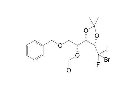 (5S)-3,4-bis[(Isopropylidene)oxy])-1-(benzyloxy)-5-deoxy-5-fluoro-5-bromo-2-(formyloxy)-5-iodo-D-Arabinitol