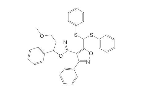 4-(4-Methoxymethyl-5-phenyl-4,5-dihydro-2-oxazolinyl)-3-phenyl-5-di(phenylthio)methylisoxazole