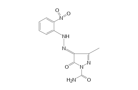 3-METHYL-4-[(o-NITROPHENYL)HYDRAZONO]-5-OXO-2-PYRAZOLINE-1-CARBOXAMIDE