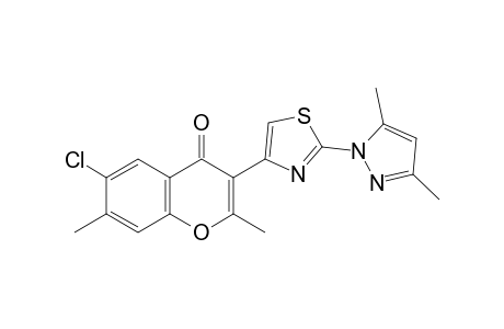 6-Chloro-2,7-dimethyl-3-[2-(3,5-dimethylpyrazol-1-yl)-4-thiazolyl]chromone