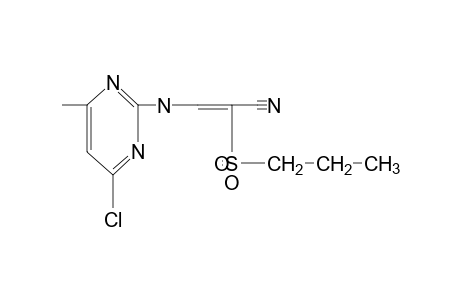 3-[(4-chloro-6-methyl-2-pyrimidinyl)amino]-2-(propylsulfonyl)acrylonitrile