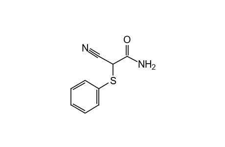 2-cyano-2-(phenylthio)acetamide