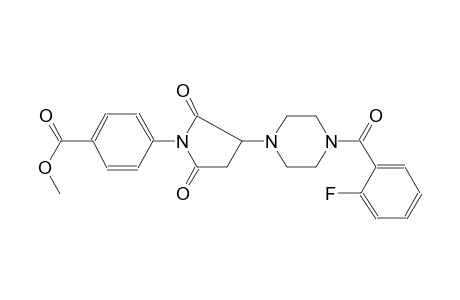 benzoic acid, 4-[3-[4-(2-fluorobenzoyl)-1-piperazinyl]-2,5-dioxo-1-pyrrolidinyl]-, methyl ester