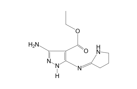 3-amino-5-(2-pyrrolidinylideneamino)pyrazole-4-carboxylic acid