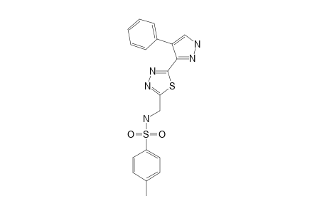 2-(PARA-METHYL-PHENYLSULFONYLAMINOMETHYL)-5-(4-PHENYL-1H-PYRAZOL-3-YL)-1,3,4-THIADIAZOLE