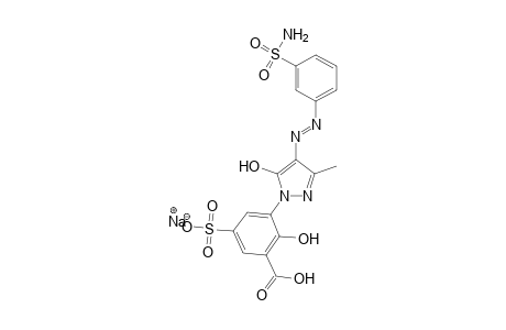 3-(4-{[3-(Aminosulfonyl)phenyl]diazenyl}-5-hydroxy-3-methyl-1H-pyrazol-1-yl)-5-carboxy-4-hydroxybenzenesulfonic acid, sodium salt