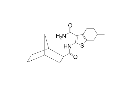 2-[(Bicyclo[2.2.1]heptane-2-carbonyl)-amino]-6-methyl-4,5,6,7-tetrahydro-benzo[b]thiophene-3-carboxylic acid amide
