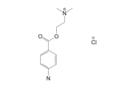 p-aminobenzoic acid, 2-(dimethylamino)ethyl ester, monohydrochloride