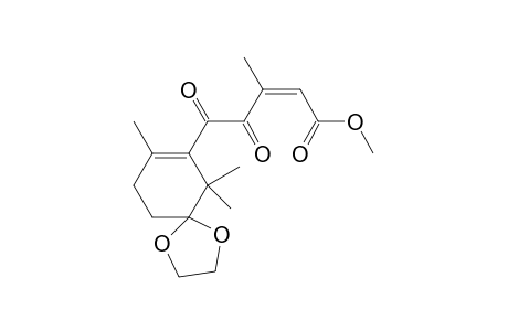 Methyl 5-[[5',5'-(ethylenedioxy)-2',6',6'-trimethylcyclohex-1'-enyl]-4,5-dioxo-3-methylpent-2-enoate