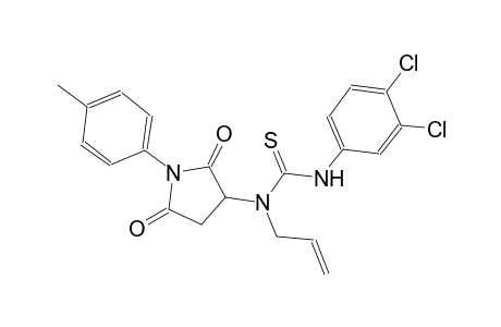 N-allyl-N'-(3,4-dichlorophenyl)-N-[1-(4-methylphenyl)-2,5-dioxo-3-pyrrolidinyl]thiourea