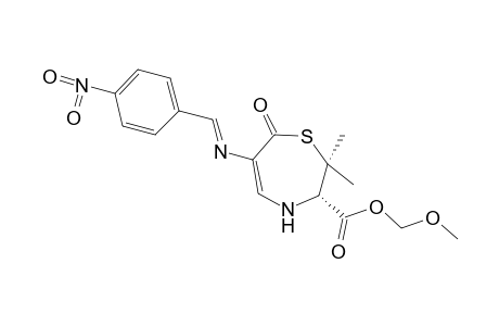 (3S)-2,2-DIMETHYL-6-[(p-NITROBENZYLIDENE)AMINO]-7-OXO-2,3,4,7-TETRAHYDRO-1,4-THIAZEPINE-3-CARBOXYLIC ACID, METHOXYMETHYL ESTER