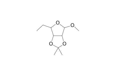 Methyl 5,6-dideoxy-2,3-o-isopropylidene-.alpha.,L-lyxo-hexofuranoside