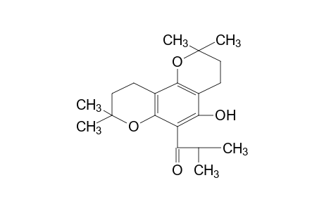 5-hydroxy-3,4,9,10-tetrahydro-2,2,8,8-tetramethyl-2H,8H-benzo[1,2-b:3,4-b'}dipyran-6-yl isopropyl ketone