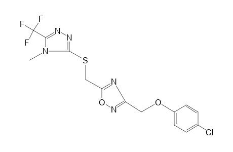 3-[(p-chlorophenoxy)methyl]-5-{{[4-methyl-5-(trifluoromethyl)-4H-1,2,4-triazol-3-yl]thio}methyl}-1,2,4-oxadiazole