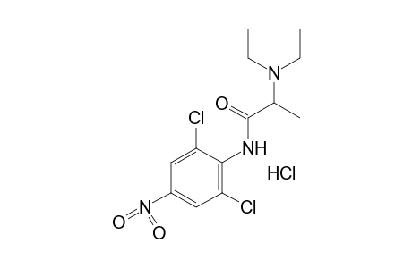 2',6'-dichloro-2-(diethylamino)-4'-nitropropionanilide, monohydrochloride
