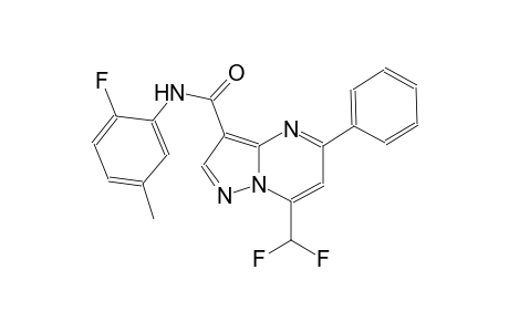 7-(difluoromethyl)-N-(2-fluoro-5-methylphenyl)-5-phenylpyrazolo[1,5-a]pyrimidine-3-carboxamide