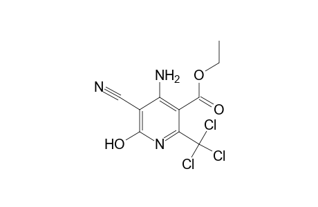 4-amino-5-cyano-6-hydroxy-2-(trichloromethyl)nicotinic acid, ethyl ester