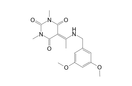 5-{1-[(3,5-dimethoxybenzyl)amino]ethylidene}-1,3-dimethyl-2,4,6(1H,3H,5H)-pyrimidinetrione