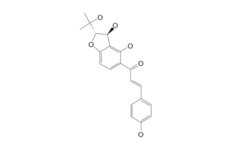 BROSIMACUTIN-G;1-[2,3-TRANS-3,4-DIHYDROXY-2-(1-HYDROXY-1-METHYLETHYL)-2,3-DIHYDROBENZOFURAN-5-YL]-3-(4-HYDROXYPHENYL)-E-PROPENONE