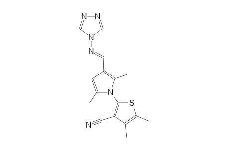 2-{2,5-dimethyl-3-[(E)-(4H-1,2,4-triazol-4-ylimino)methyl]-1H-pyrrol-1-yl}-4,5-dimethyl-3-thiophenecarbonitrile