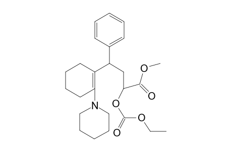 alpha-Ethoxycarbonyloxy-gamma-phenyl-gamma-(2'-piperidino-1'-cyclohexen(1')-yl)-methylbutyrate