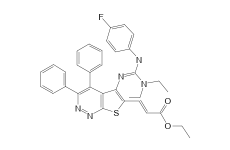 (E)-3-[5-[[diethylamino-(4-fluoroanilino)methylene]amino]-3,4-diphenyl-thieno[2,3-c]pyridazin-6-yl]acrylic acid ethyl ester