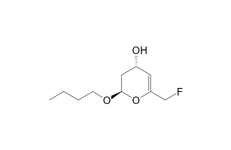 (2R*,4S*)-2-Butoxy-6-(fluoromethyl)-2,3-dihydro-2H-pyran-4-ol